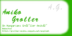 aniko groller business card